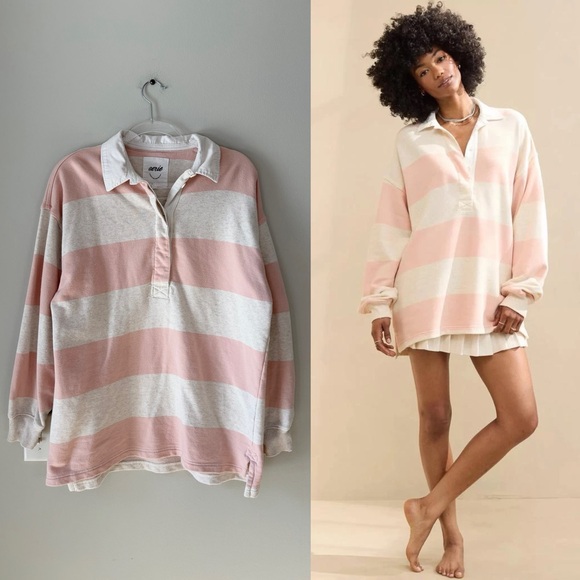 aerie Tops - Aerie Prep Rally Rugby Top